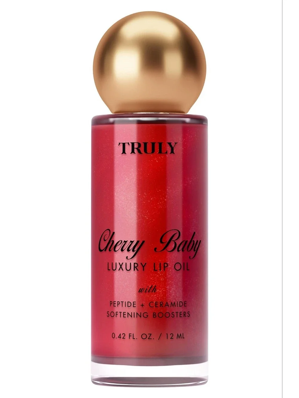 TRULY BEAUTY Cherry Baby Luxury Lip Oil - Shimmery Cherry Red